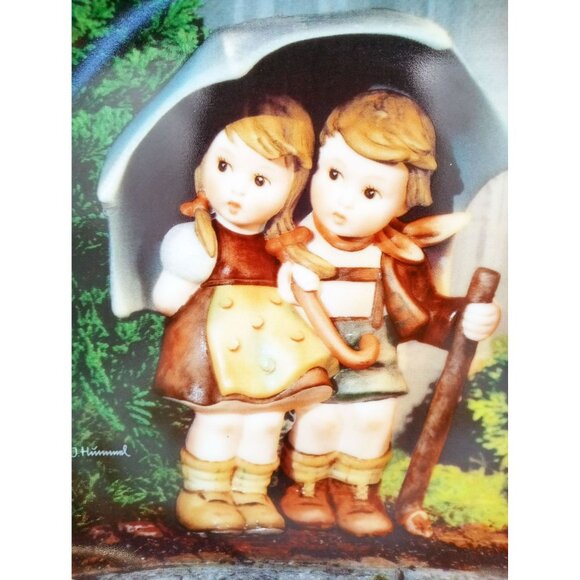 Hummel Stormy Weather Plate Little Companions Danbury Mint 1989 Limited Edition - Picture 4 of 11
